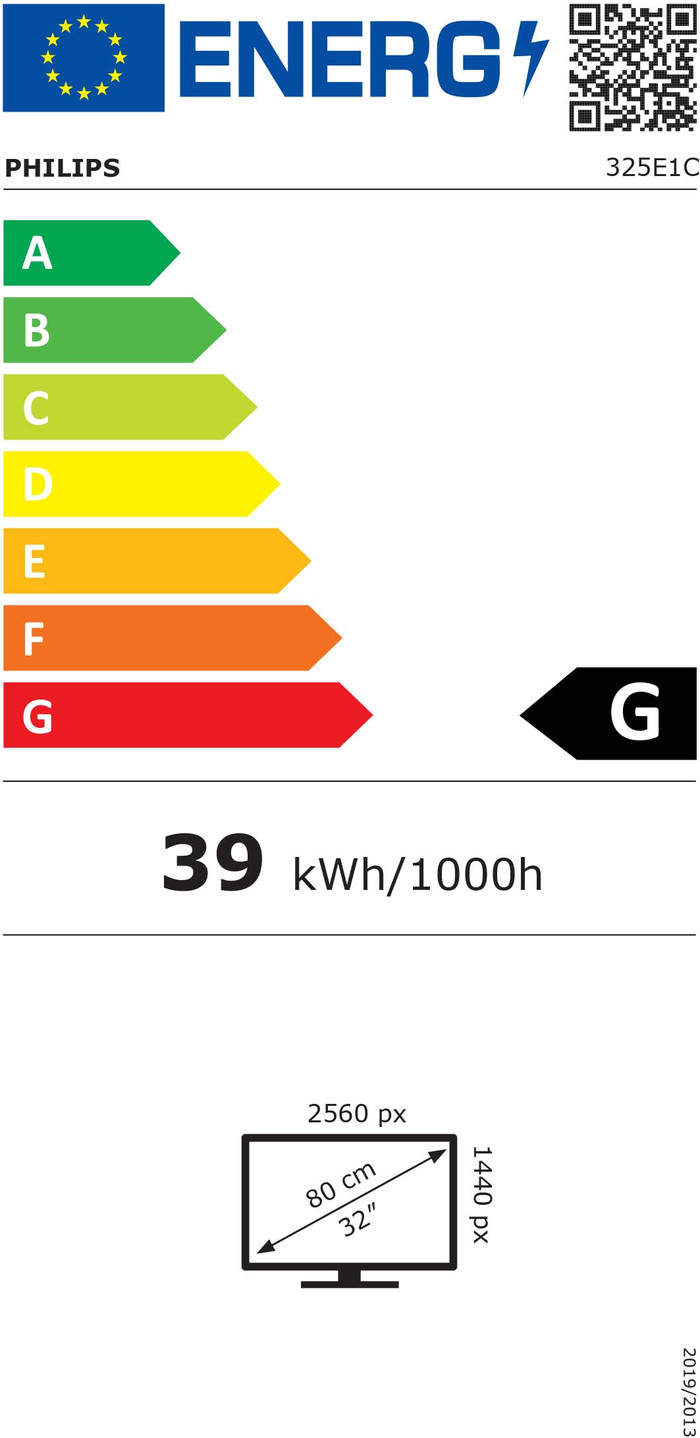 Philips 325E1C energielabel