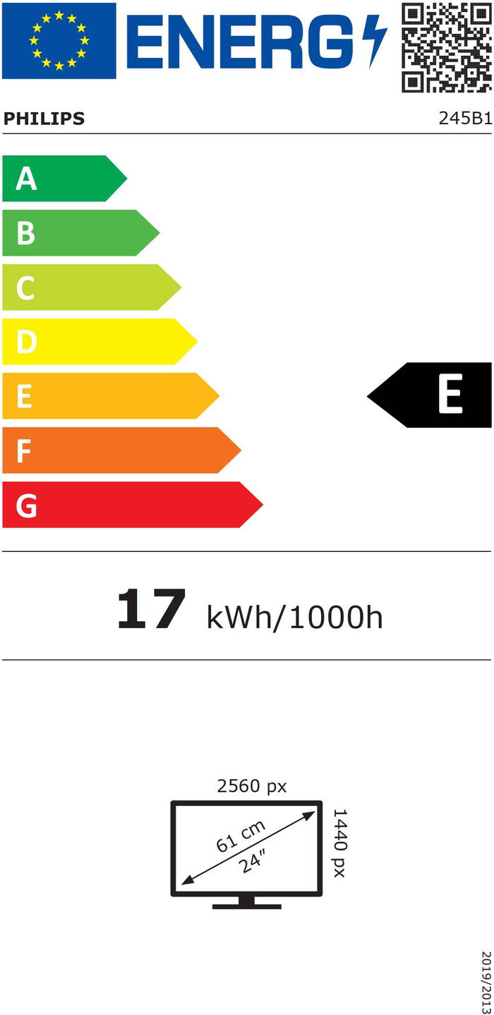 Philips 245B1 energy label