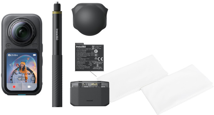 Insta360 X6 Essentials Set Schwarz + BlueBuilt Mikrofasertuch Main Image