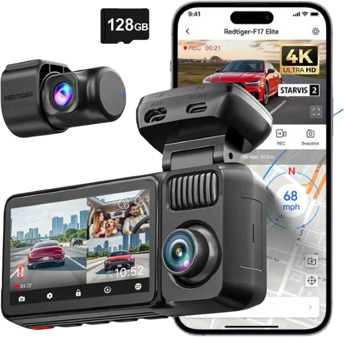 Redtiger F17 Elite 3CH 4K WLAN GPS 128GB visueller lieferant