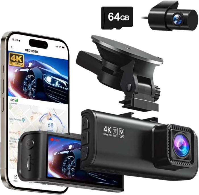 Redtiger F7NT 4K Touchscreen WiFi GPS 2CH 64GB accessory