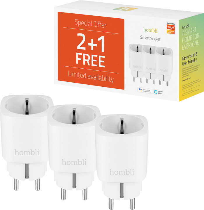 Hombli Smart Plug Weiß 3er-Pack Main Image