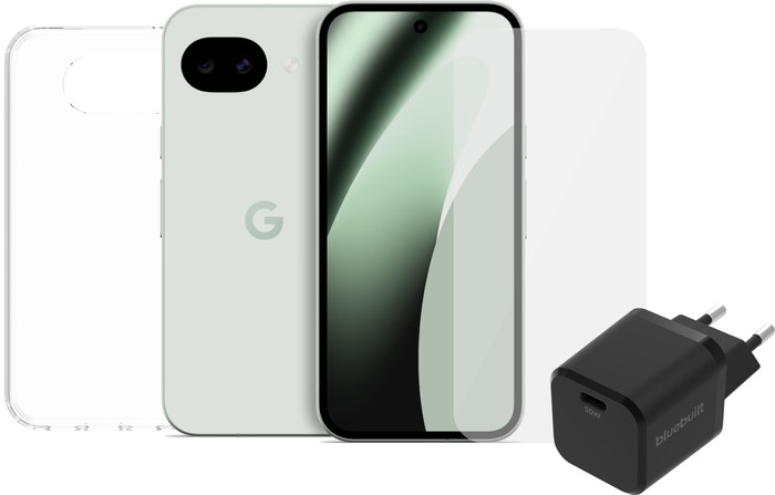 Google Pixel 10a 128GB Light Green 5G + Complete Accessory Pack Main Image