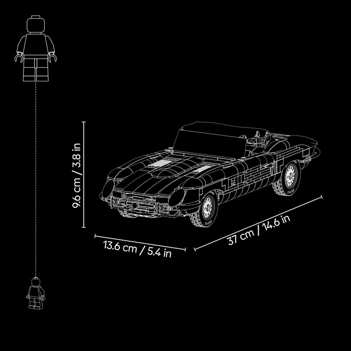 LEGO Icons Jaguar E-Type 11381 product in use
