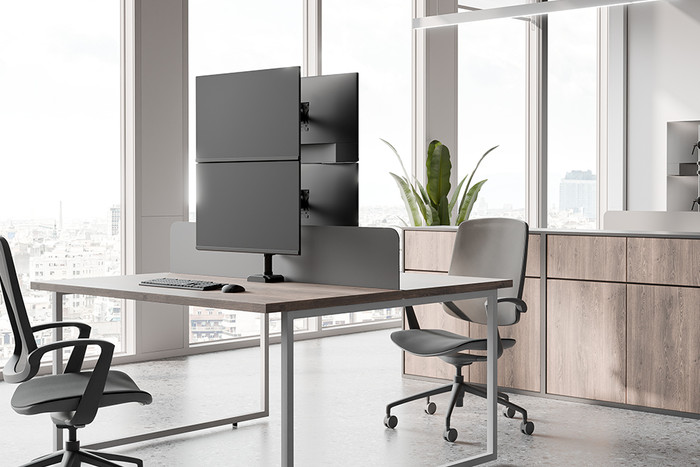 Neomounts NERO DS60-600BL2V Monitorhalterung Schwarz visueller lieferant