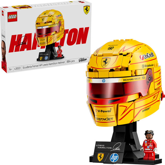 LEGO Editions Scuderia Ferrari HP Lewis Hamilton Helm 43022 rechte seite