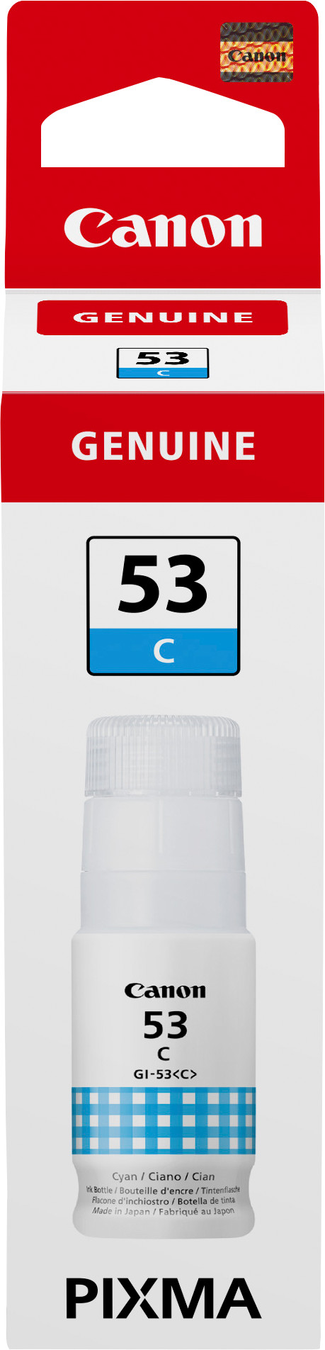Canon GI-53 Ink Bottle Cyan packaging