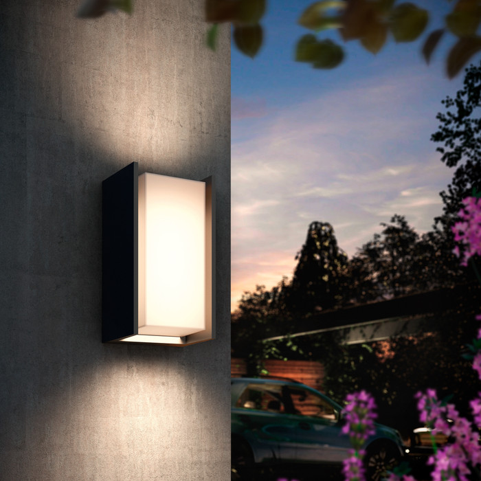 Philips Hue Turaco Wall Lamp Anthracite Outdoors product in use
