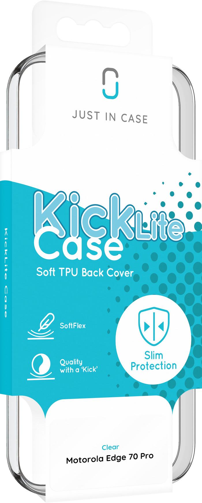 Just in Case Soft Design Motorola Edge 70 Pro Backcover Transparent verpackung