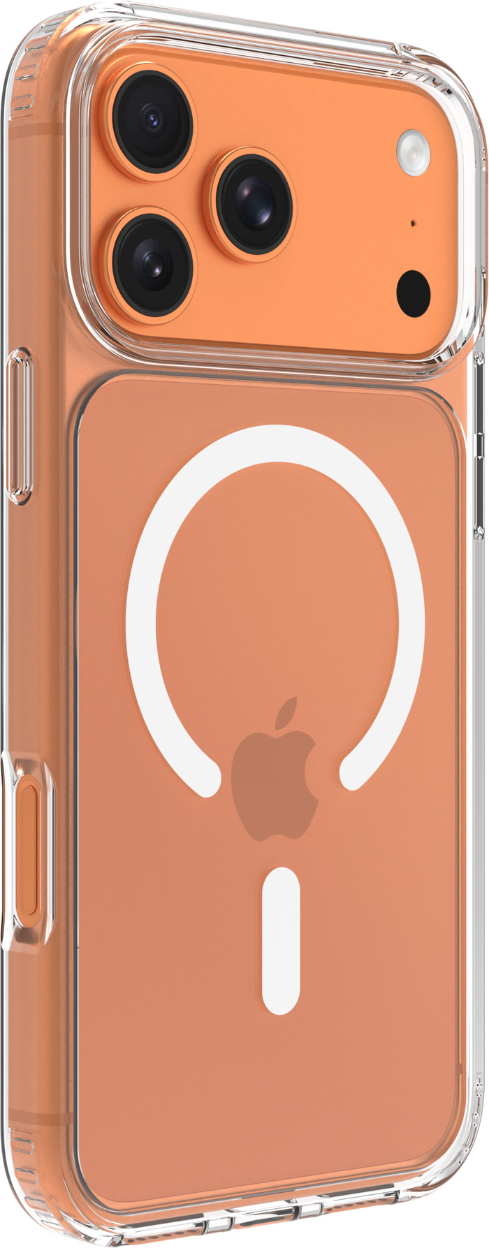 BlueBuilt Protective Back Cover with MagSafe iPhone 17 Pro Max Transparent + BlueBuilt iPhone 17 Pro Max Screen Protector Glass left side