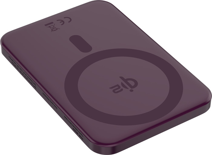 BlueBuilt Wireless Powerbank mit Qi2 und MagSafe 5.000 mAh mit Schnellladen 20 Watt Rot vorne