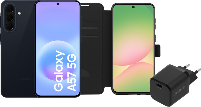Samsung Galaxy A57 256GB Dunkelblau 5G + Basis-Zubehörset Main Image