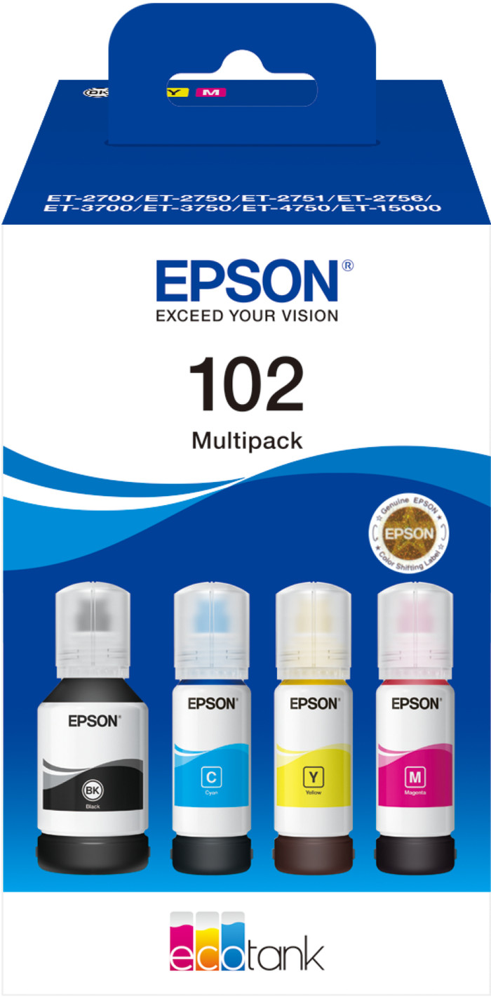 Epson 102 Tintenflaschen Multipack Farbe Main Image