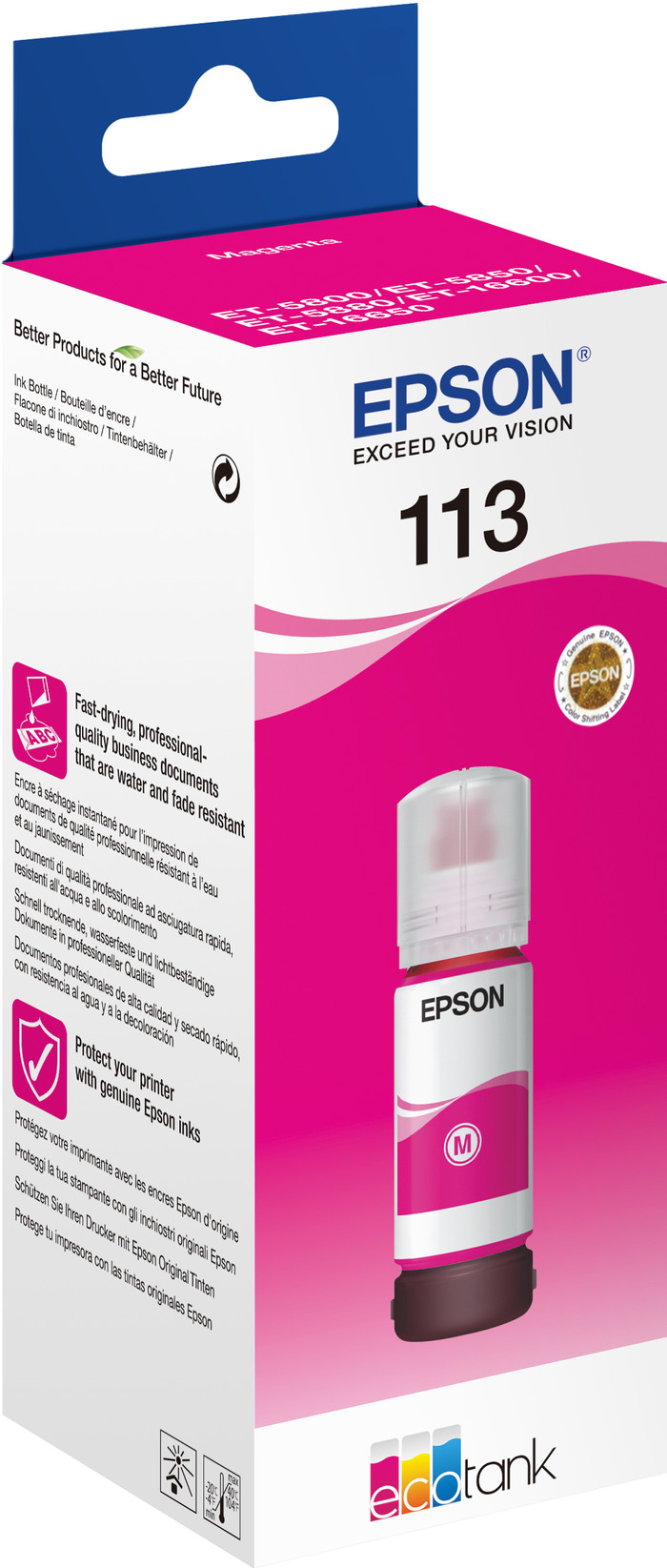 Epson 113 Ink Bottles Combo Pack packaging
