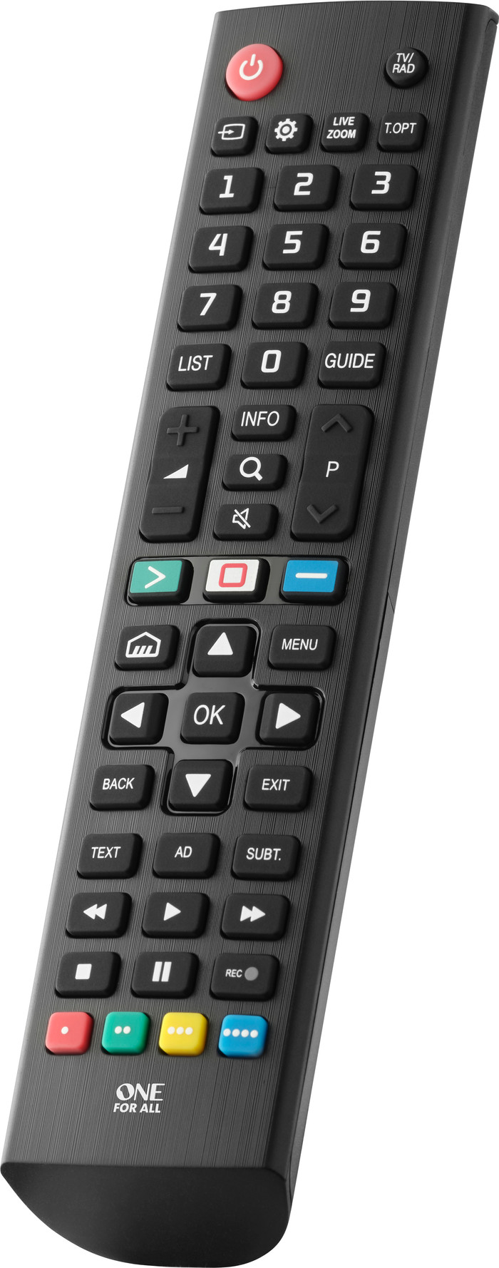 One for All URC4911 LG Remote right side