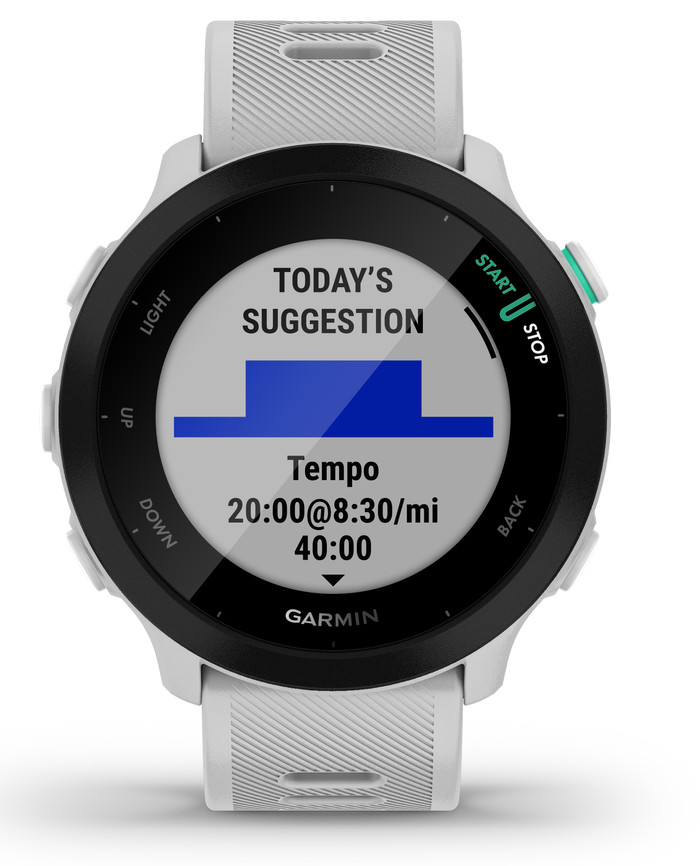 Garmin Forerunner 55 Weiß vorne