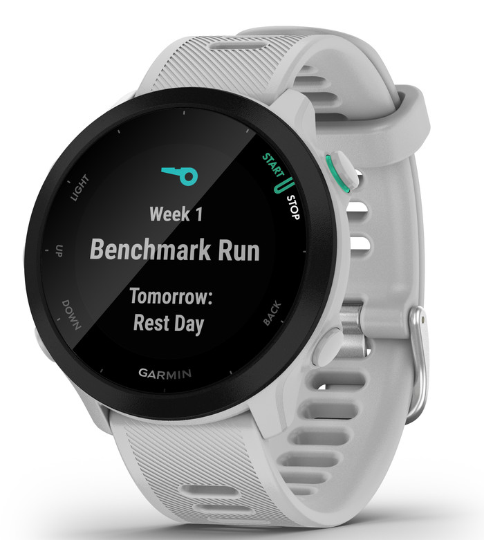 Garmin Forerunner 55 Weiß rechte seite