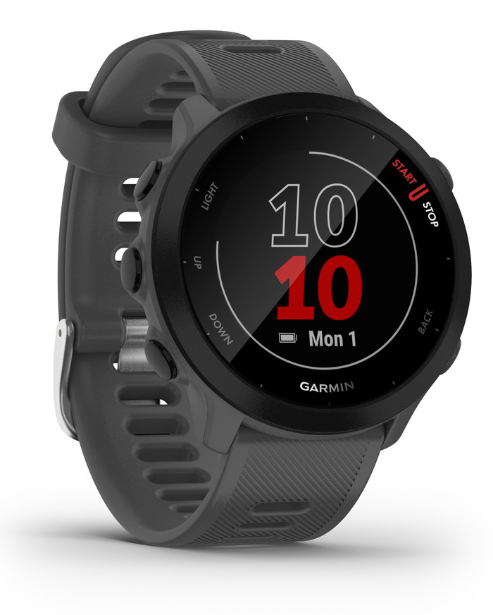 Garmin Forerunner 55 Gray left side