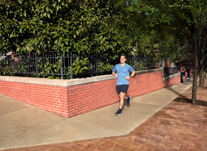 Garmin Forerunner 55 Gray product in use