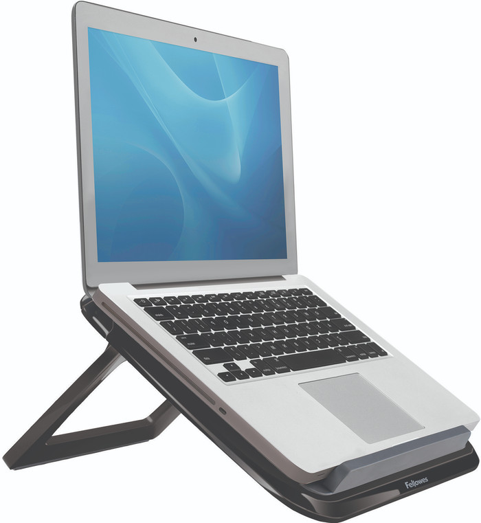 Fellowes I-Spire Series Laptopständer Quick Lift Schwarz linke seite