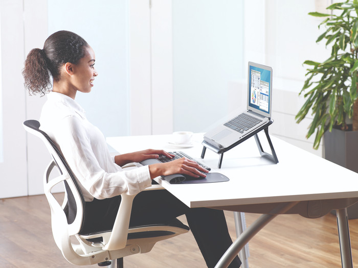 Fellowes I-Spire Series Laptopständer Quick Lift Schwarz visueller lieferant