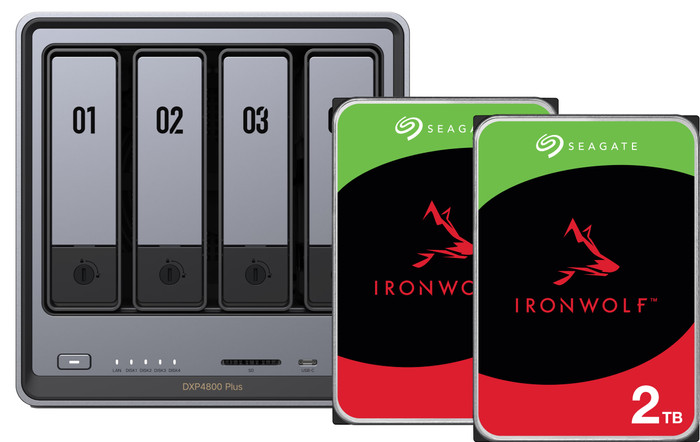 UGREEN NASync DXP4800 Plus + Seagate IronWolf 2TB Duo Pack Main Image