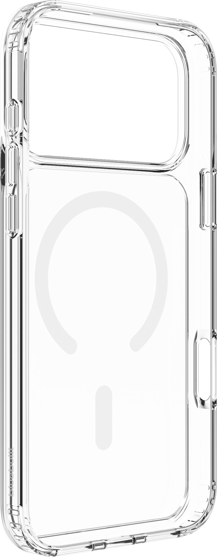 BlueBuilt Protective Back Cover with MagSafe iPhone 17 Pro Max Transparent + BlueBuilt iPhone 17 Pro Max Screen Protector Glass right side