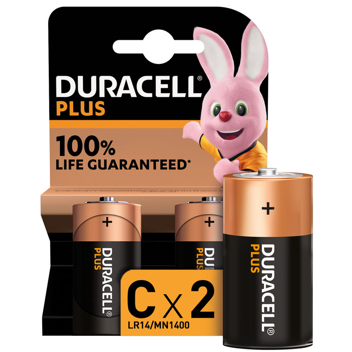 C-Batterien Duracell Alkaline Plus 2 Stück Main Image