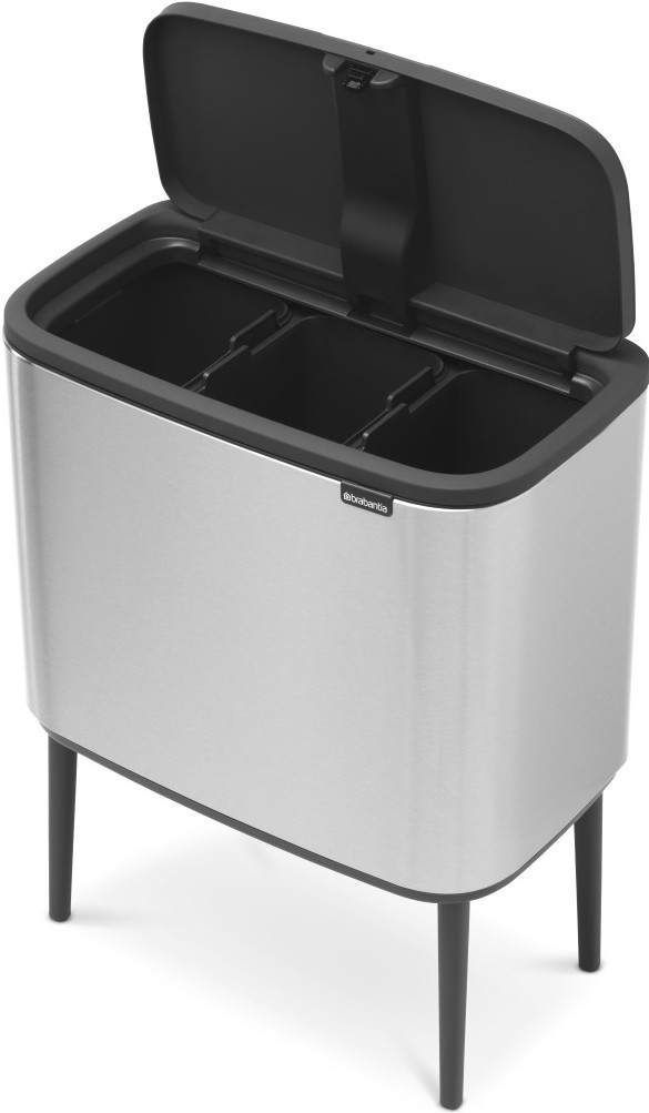 Brabantia Bo Touch Bin Mülleimer 3 x 11 Liter Matt Steel Fingerprint Proof detail