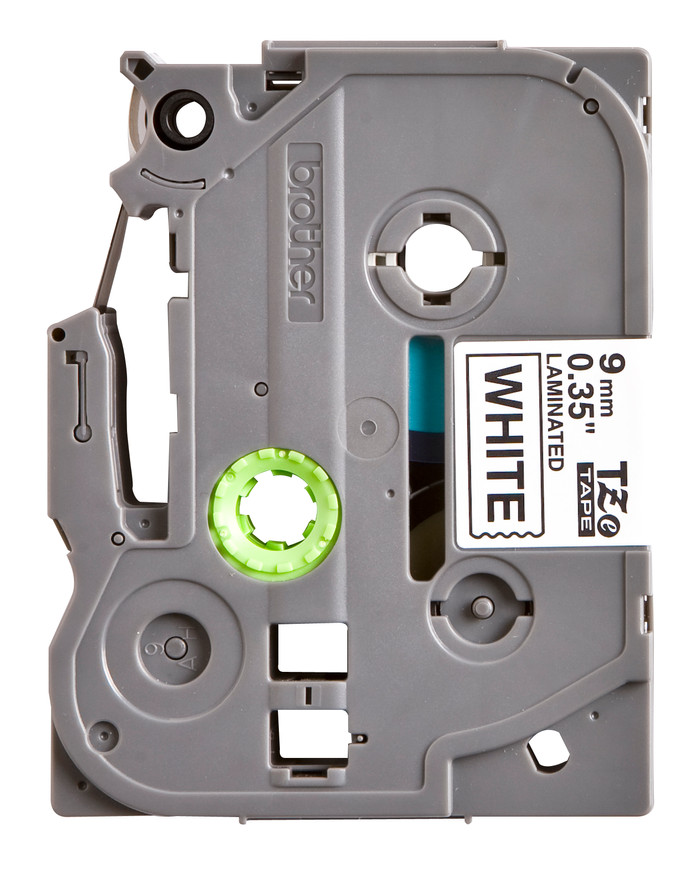 Brother TZe-221 Black on White (9mm x 8m) front