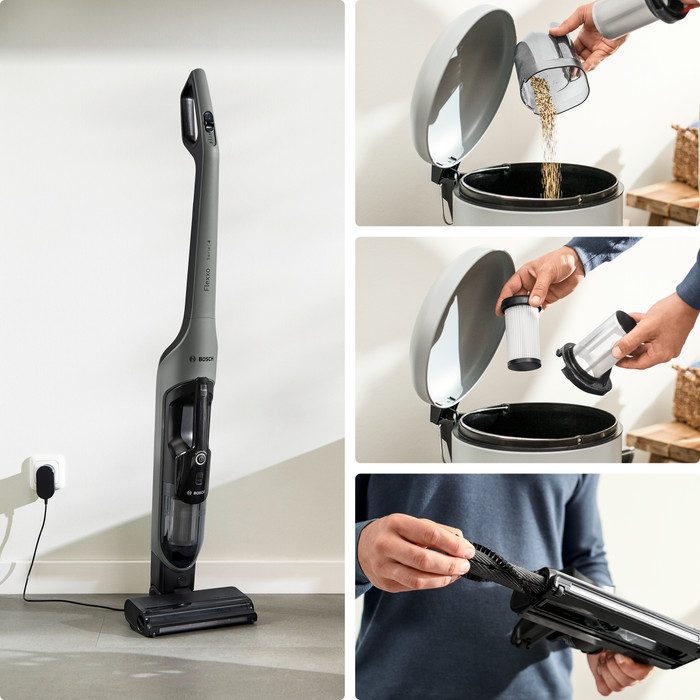 Bosch Series 4 Flexxo 28Vmax BHH4GN28 Grey produkt in gebrauch