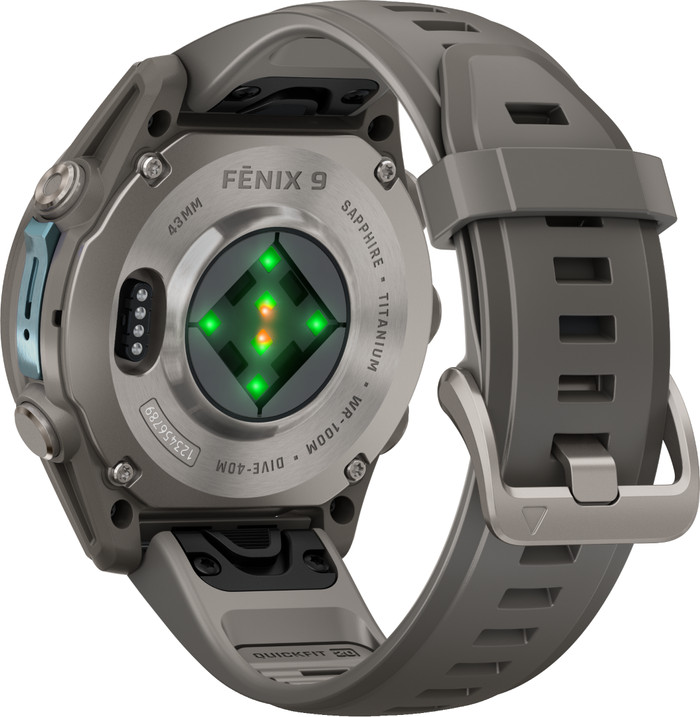 Garmin Fenix 9 Grey 43mm back