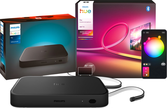 Philips Hue Play Pro Gradient LED Strip 90 to 100 inch TV + HDMI Sync Box 8K Main Image