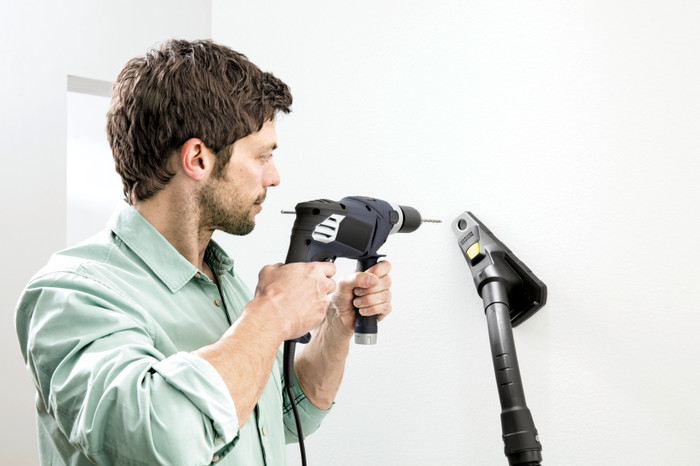 Kärcher WD 6 P S V-30/6/22/T + Kärcher Bohrstaubsammler produkt in gebrauch