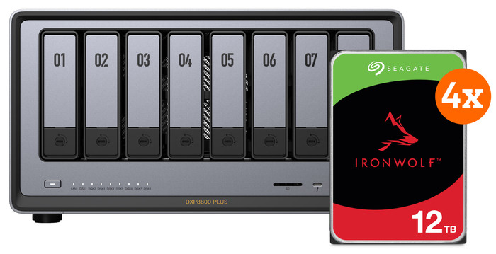 UGREEN NASync DXP8800 Plus + Seagate IronWolf 12TB 4-pack Main Image