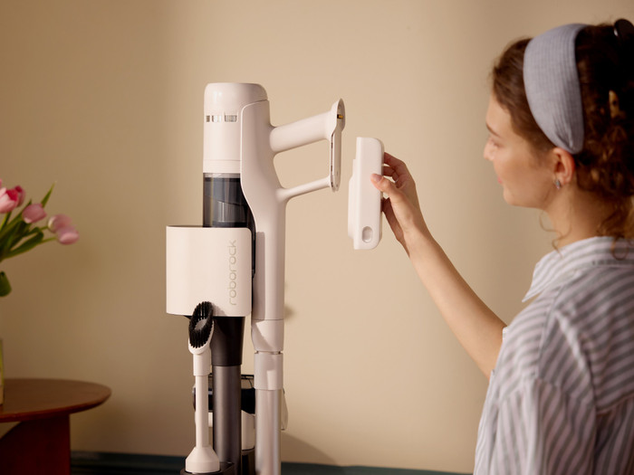 Roborock H60 Hub produkt in gebrauch