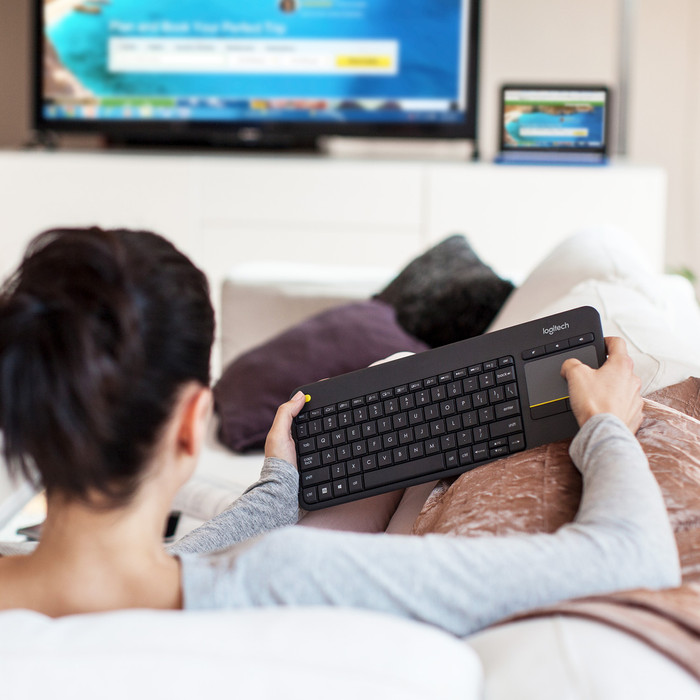 Logitech K400 Plus Wireless Touch Schwarz QWERTZ visueller lieferant