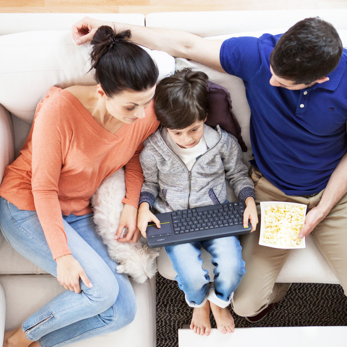 Logitech K400 Plus Wireless Touch Schwarz QWERTZ visueller lieferant