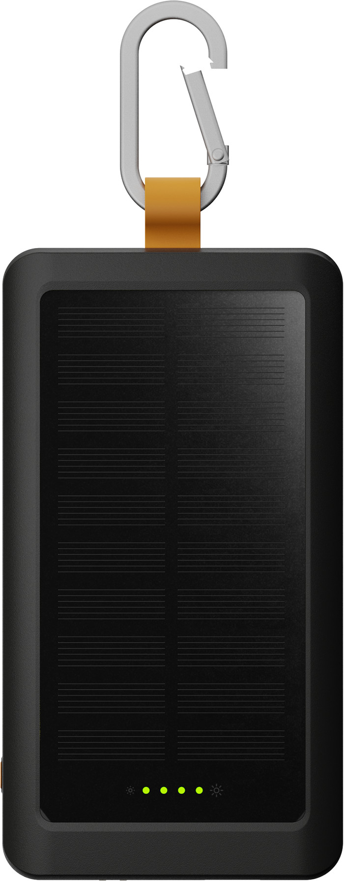 Xtorm 20 W Go2 Powerbank 10.000 mAh Solar & Light Schwarz oberseite