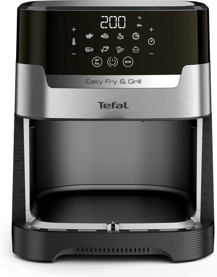 Tefal Easy Fry & Grill XL Precision EY505D Edelstahl vorne