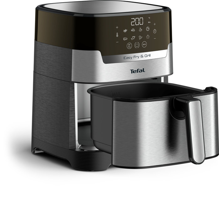 Tefal Easy Fry & Grill XL Precision EY505D Edelstahl oberseite