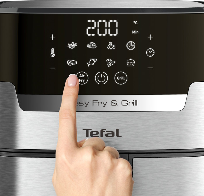 Tefal Easy Fry & Grill XL Precision EY505D Edelstahl detail