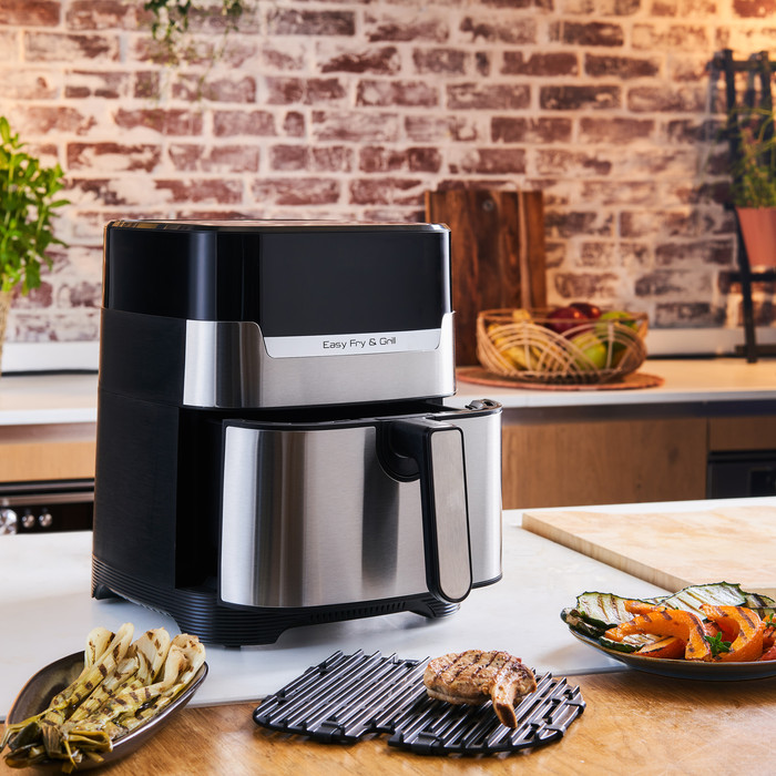 Tefal Easy Fry & Grill XL Precision EY505D Edelstahl produkt in gebrauch