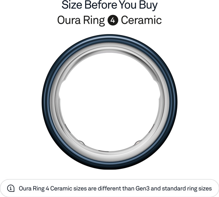 Oura Ring 4 Ceramic Size 5 Cloud visual supplier