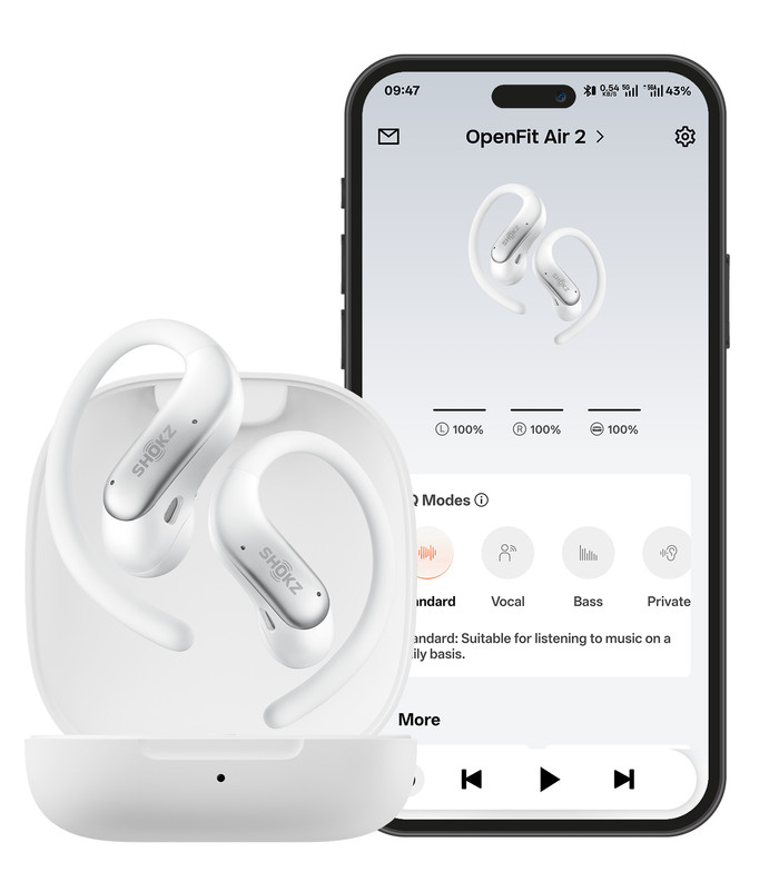 Shokz OpenFit Air 2 Weiß visueller lieferant