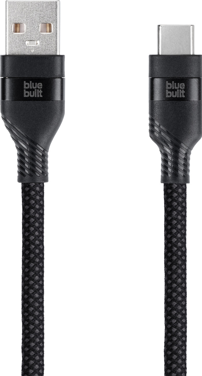 BlueBuilt USB-A-auf-USB-C-Kabel 1,5 m Nylon Schwarz Main Image