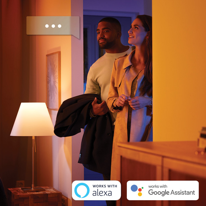 Philips Hue Centura Recessed Spot Light White and Color Round Black 3-pack