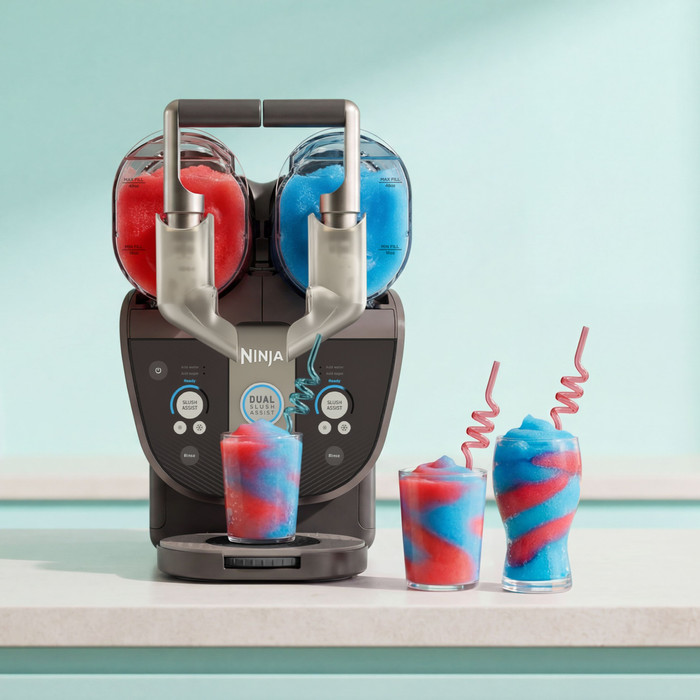 Ninja SLUSHi Twist Frozen Drink Maker Mokka FS702EUBR produkt in gebrauch