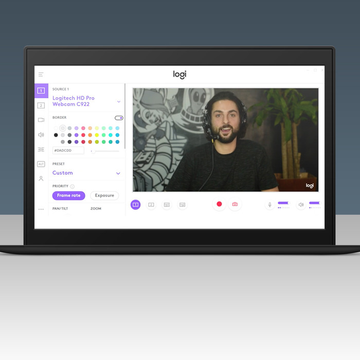 Logitech C922 Pro Stream Webcam produkt in gebrauch