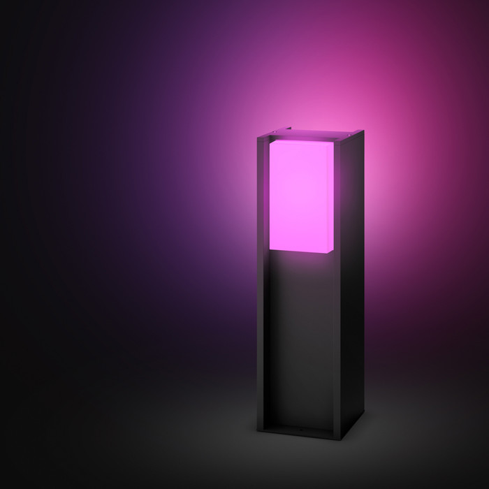 Philips Hue Turaco Low Pedestal Lamp Anthracite Outdoors product in use